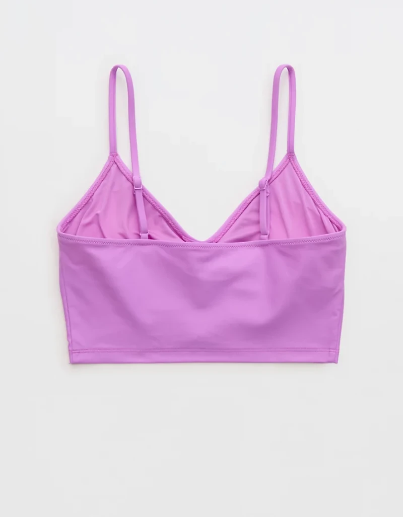Aerie Ruched Longline Scoop Bikini Top