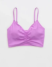 Aerie Ruched Longline Scoop Bikini Top