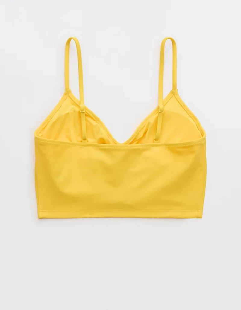 Aerie Ruched Longline Scoop Bikini Top