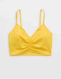 Aerie Ruched Longline Scoop Bikini Top