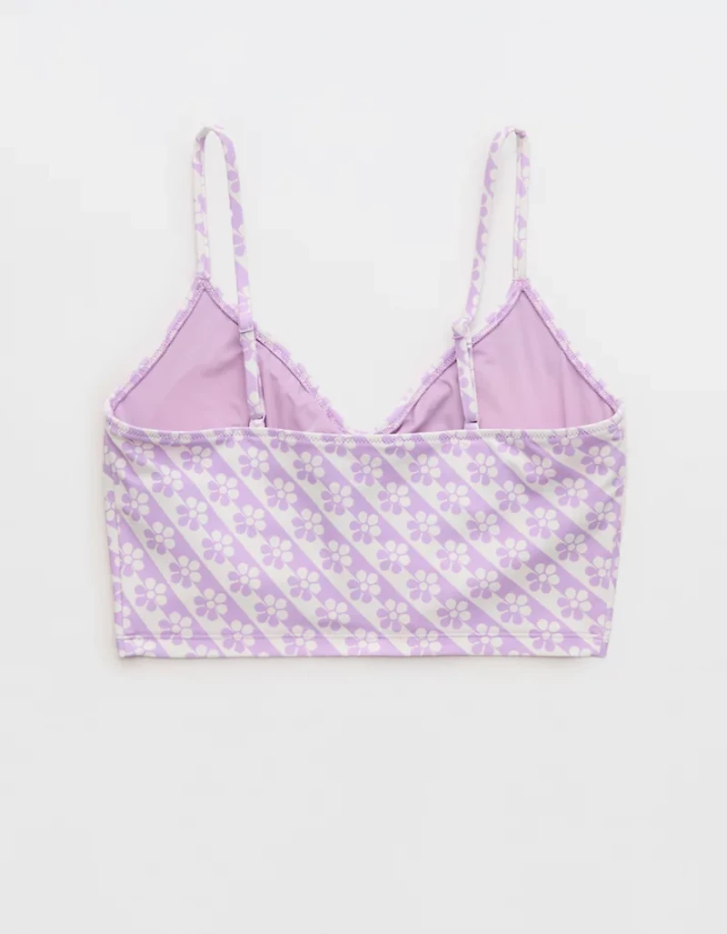 Aerie Ruched Longline Scoop Bikini Top