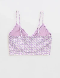 Aerie Ruched Longline Scoop Bikini Top