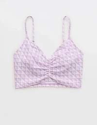 Aerie Ruched Longline Scoop Bikini Top