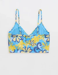 Aerie Ruched Longline Scoop Bikini Top