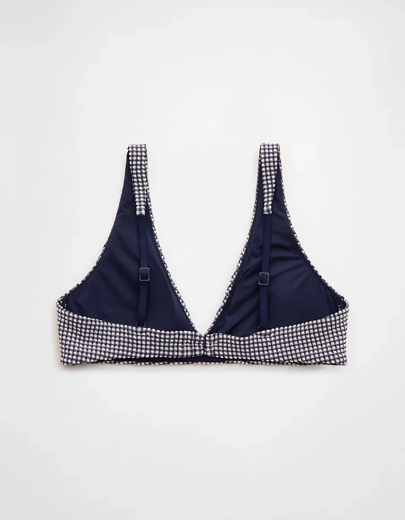 Aerie Seersucker Wide Strap Voop Bikini Top