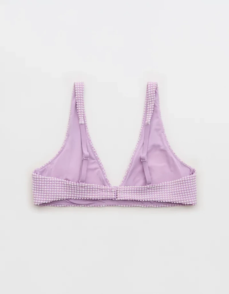 Aerie Seersucker Wide Strap Voop Bikini Top