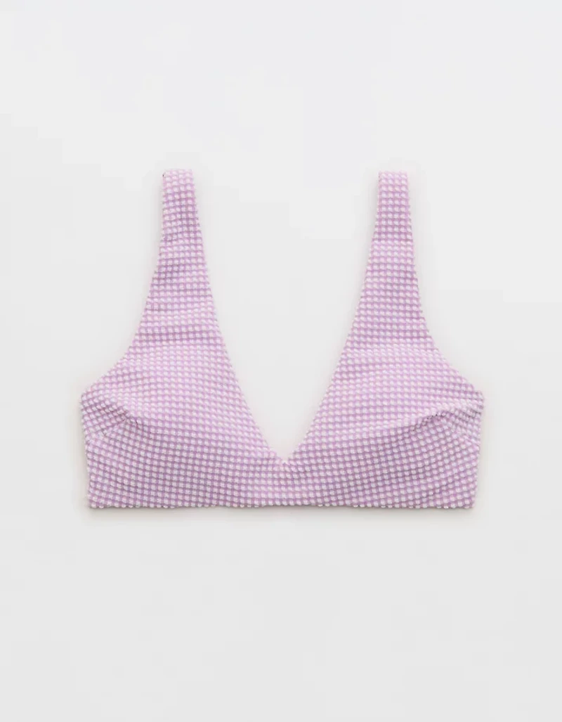 Aerie Seersucker Wide Strap Voop Bikini Top