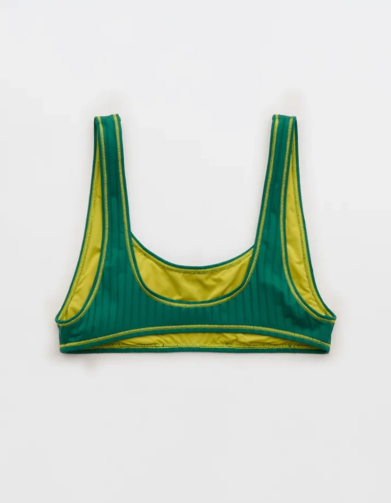 Aerie Low Scoop Ribbed Bikini Top