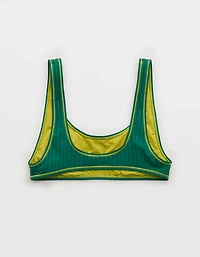 Aerie Low Scoop Ribbed Bikini Top