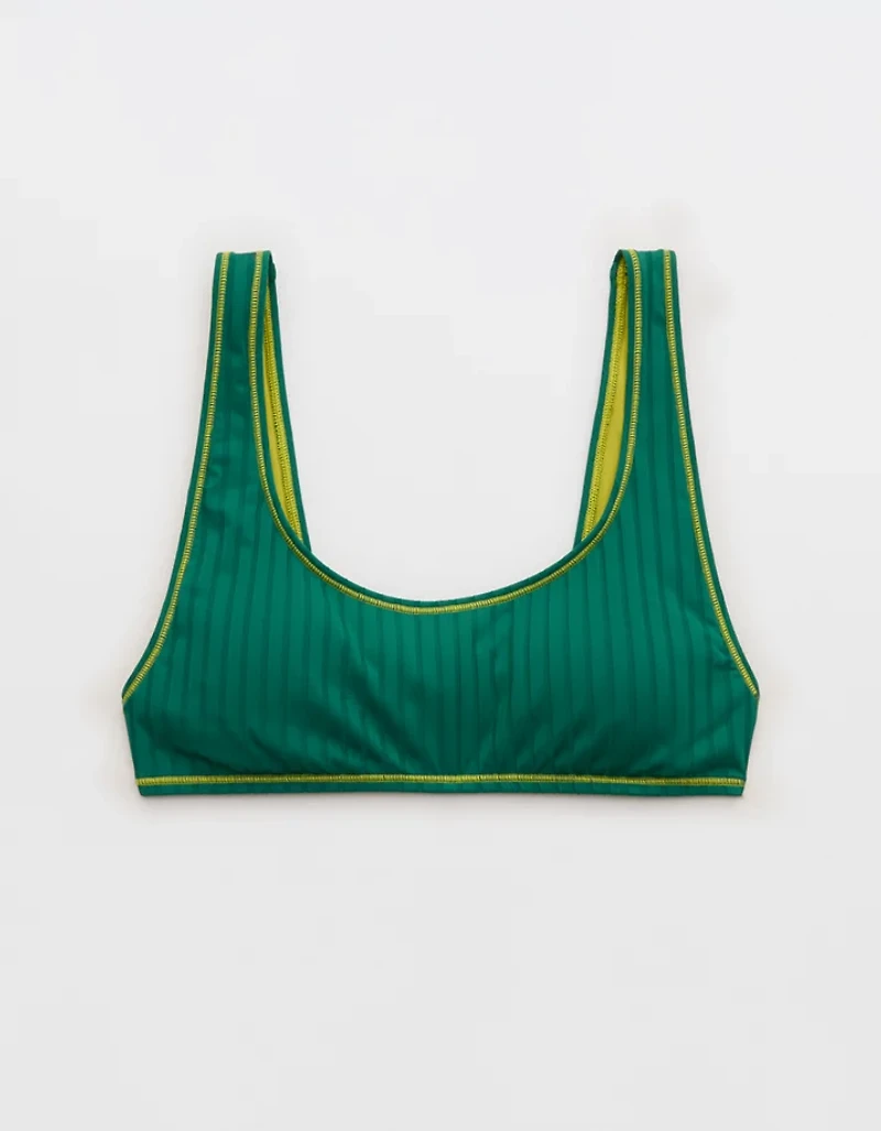Aerie Low Scoop Ribbed Bikini Top