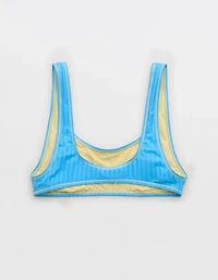 Aerie Low Scoop Ribbed Bikini Top