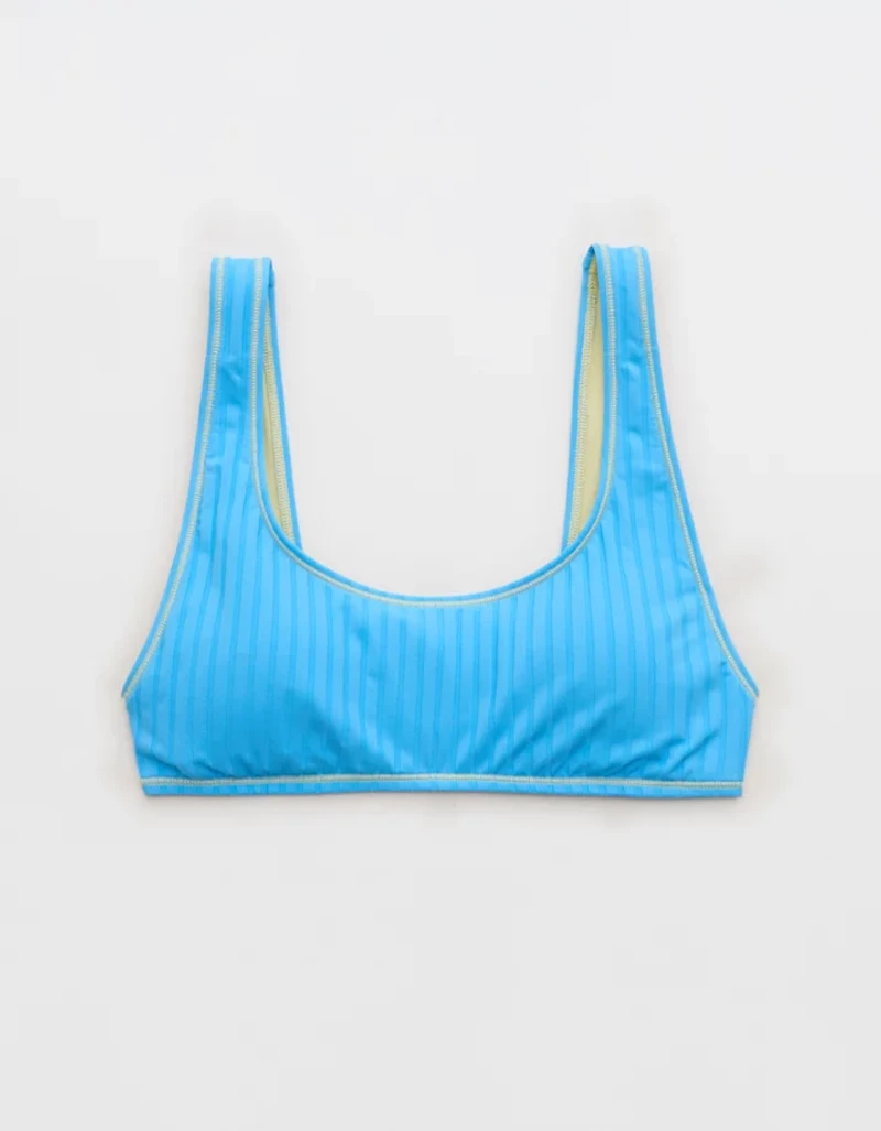 Aerie Low Scoop Ribbed Bikini Top