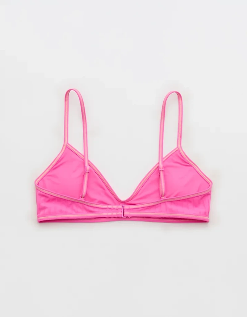 Aerie Skinny Strap Voop Ribbed Bikini Top