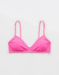 Aerie Skinny Strap Voop Ribbed Bikini Top