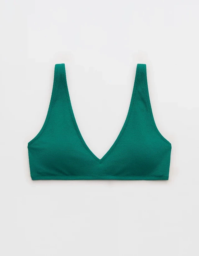 Aerie Pique Wide Strap Voop Bikini Top