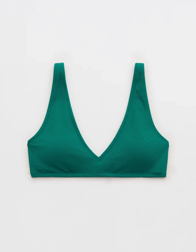 Aerie Pique Wide Strap Voop Bikini Top