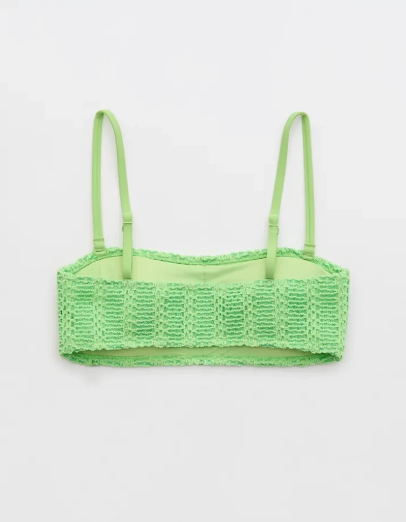 Aerie The Boardwalker Cloudweave Crochet Bikini Top