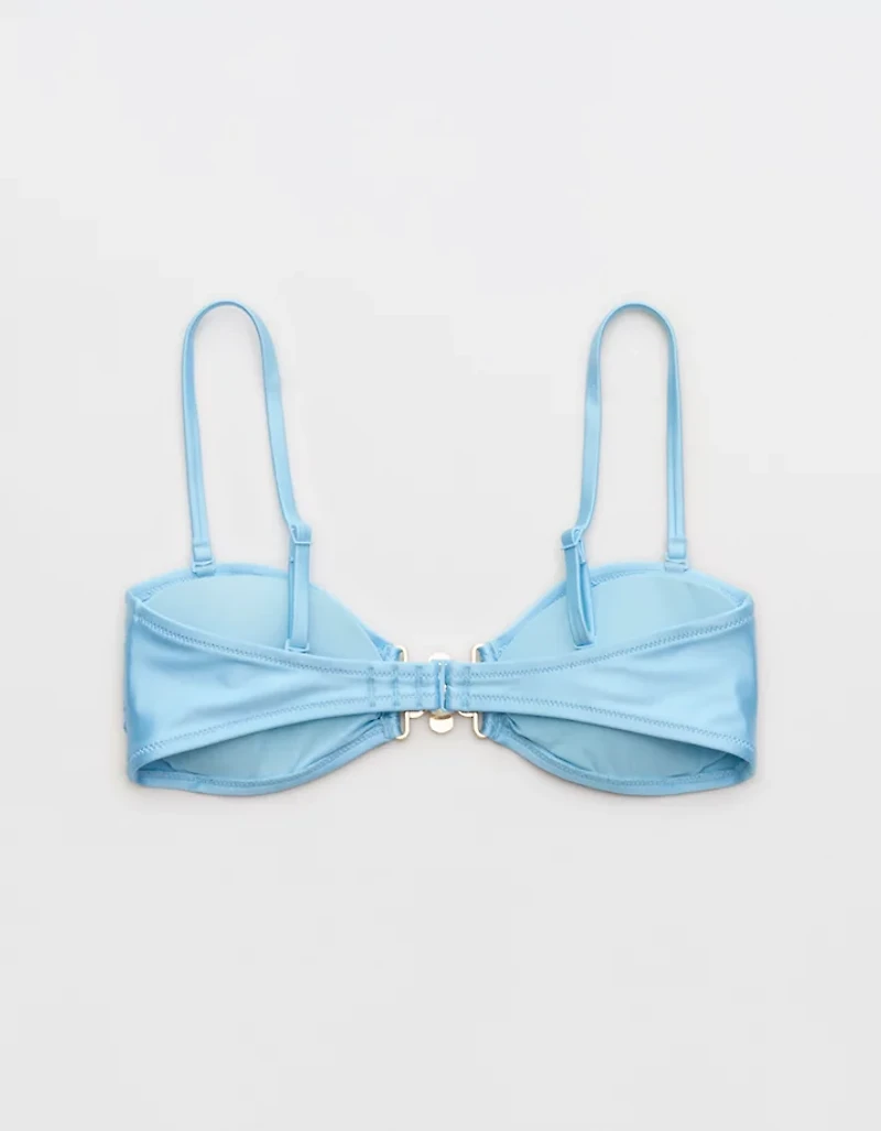 Aerie Floral Clasp Bandeau Bikini Top