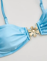Aerie Floral Clasp Bandeau Bikini Top