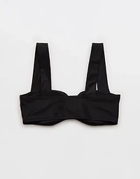 Aerie Ruched Wide Strap Bandeau Bikini Top