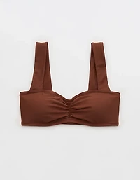 Aerie Ruched Wide Strap Bandeau Bikini Top