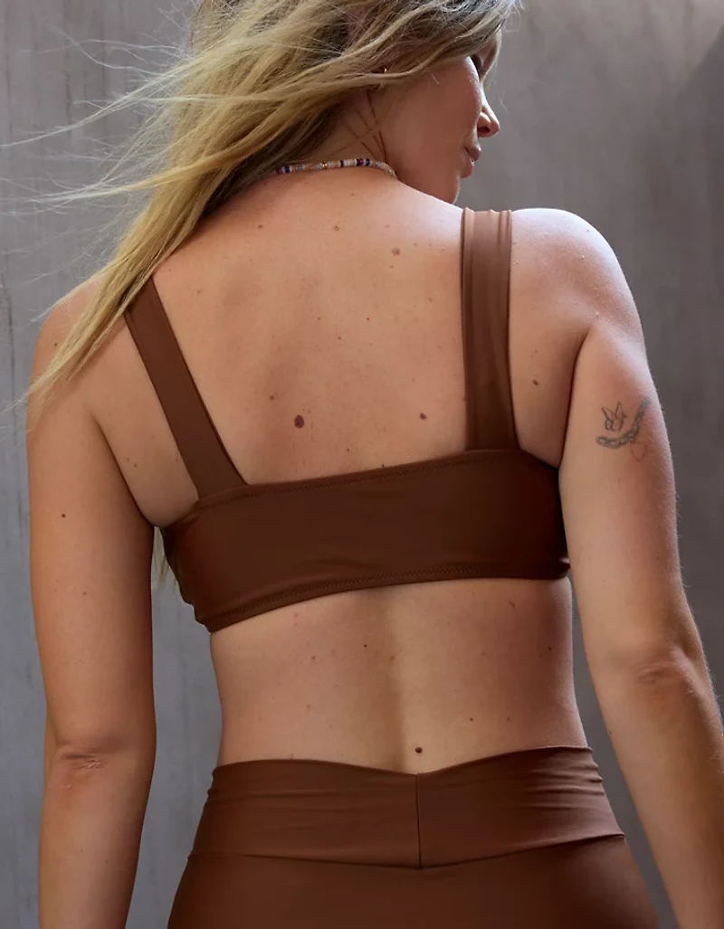 Aerie Ruched Wide Strap Bandeau Bikini Top