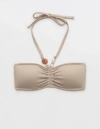Aerie Pique Ruched Bandeau Bikini Top