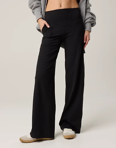 OFFLINE By Aerie Real Me XTRA Ribbed High Waisted Trouser