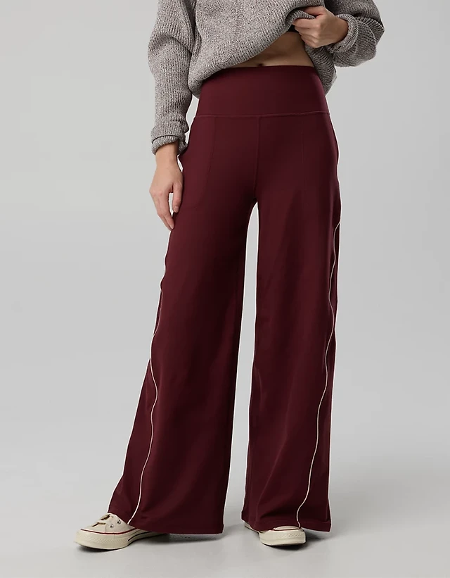 OFFLINE By Aerie The Hugger Piping Wide Leg Pant