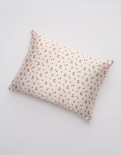 Kitsch Cherry Print Satin Pillowcase