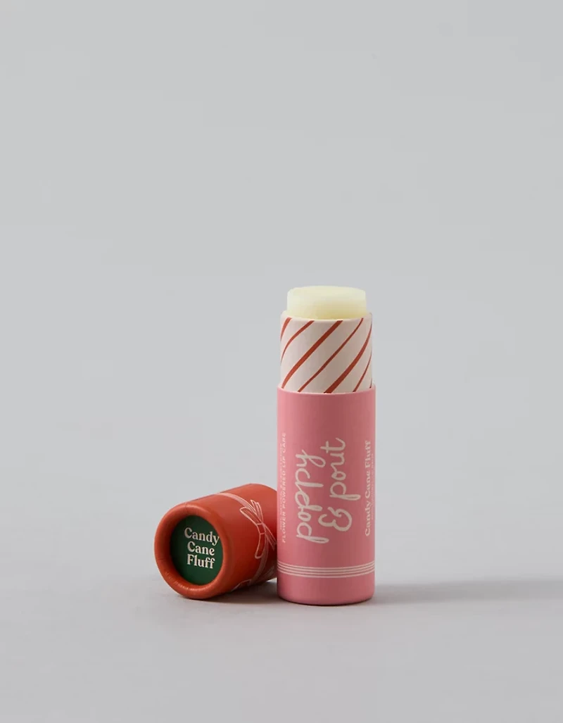 Poppy & Pout Candy Cane Fluff Lip Balm