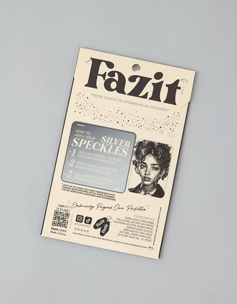 Fazit Silver Glitter Freckles Makeup Patches