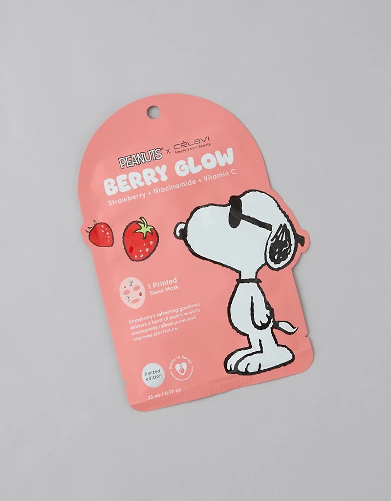 Celavi Peanuts Strawberry Sheet Mask