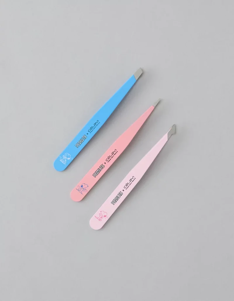 Celavi Peanuts 3pc Tweezer Set
