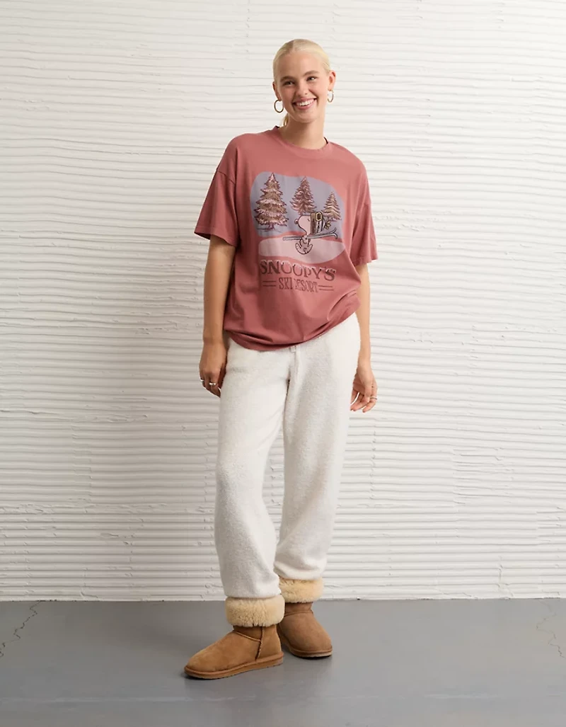 T-shirt à image décontracté des fêtes Snoopy AE