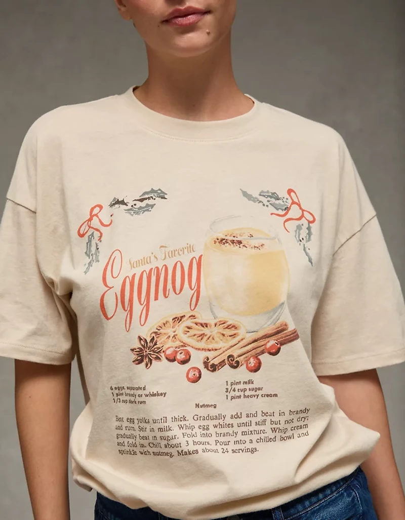 AE Santa's Eggnog Relaxed Graphic T-Shirt
