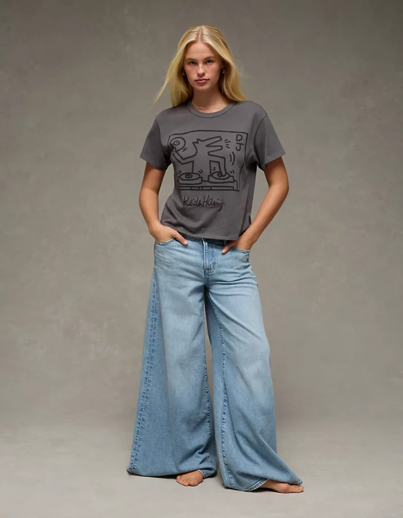 T-shirt ancien petit ami à image Keith Haring AE