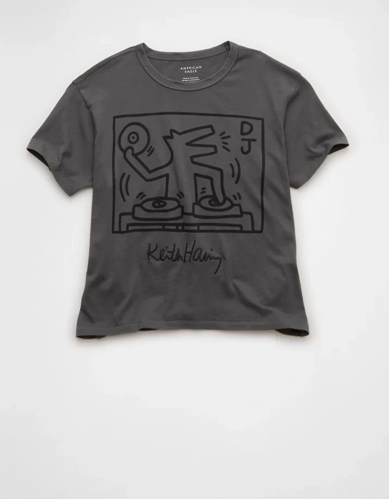 T-shirt ancien petit ami à image Keith Haring AE