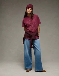 AE Snoopy Holiday Oversized Graphic T-Shirt