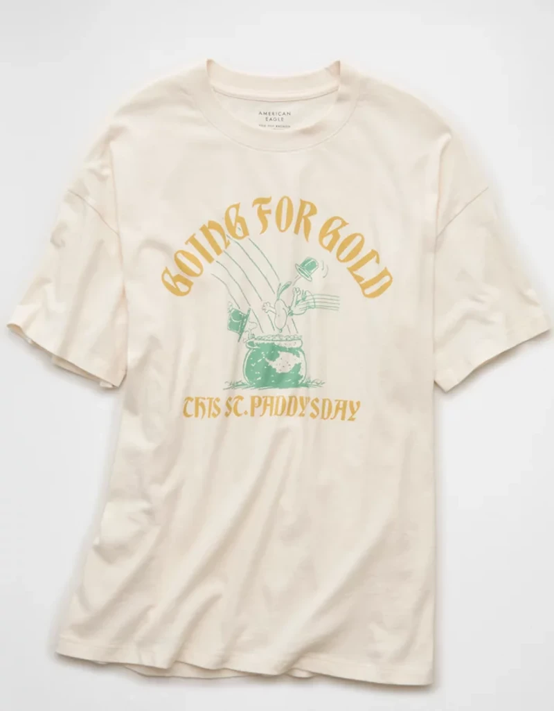 T-shirt à image surdimensionné de la Saint-Patrick AE