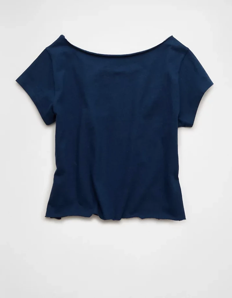 AE Off-the-Shoulder Rolling Stones Graphic T-Shirt