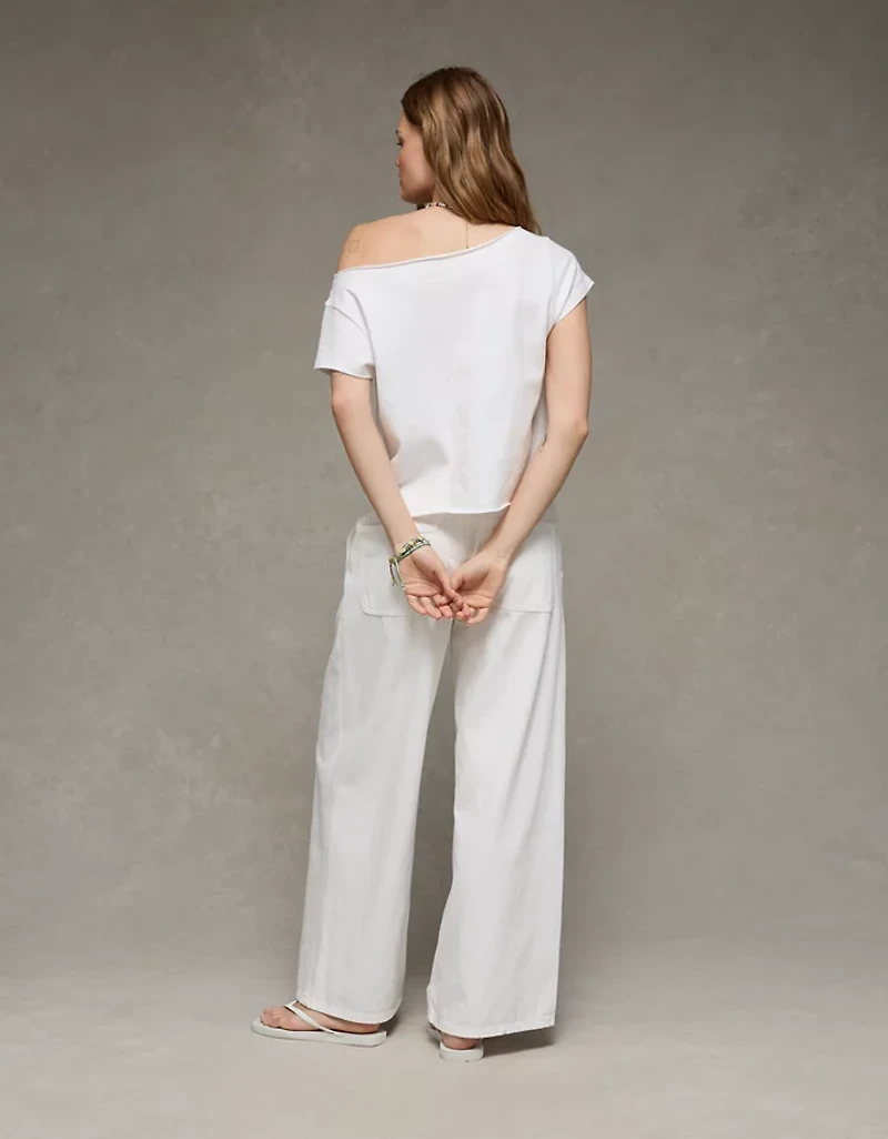 AE Off-the-Shoulder Led Zeppelin Graphic T-Shirt