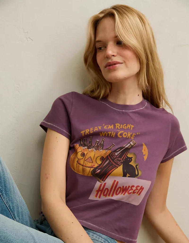 T-shirt rétréci à image Coca-Cola d’Halloween AE