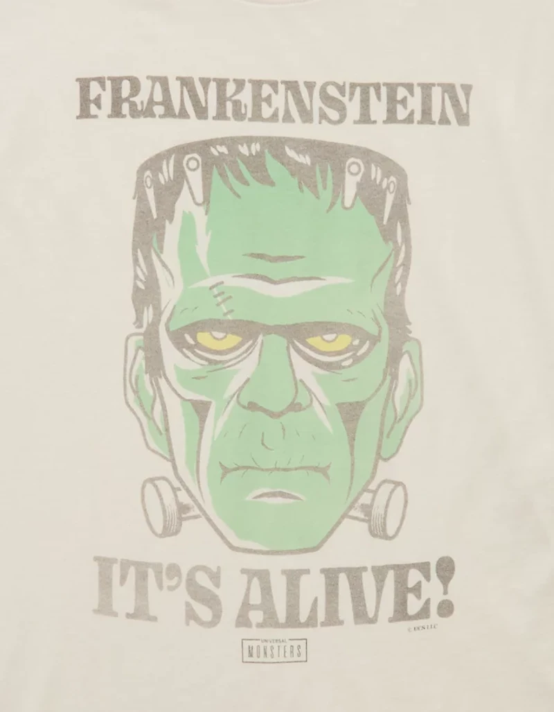 AE Oversized Frankenstein Halloween Graphic T-Shirt