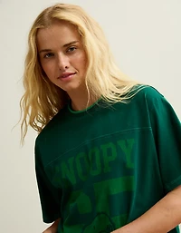 T-shirt à image Snoopy sportif surdimensionné AE