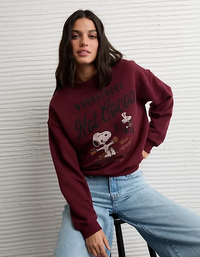 AE Peanuts Holiday Crewneck Sweatshirt