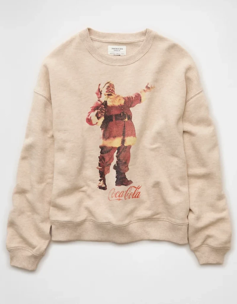 AE Coca-Cola Holiday Graphic Crew Neck Sweatshirt