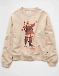 AE Coca-Cola Holiday Graphic Crew Neck Sweatshirt