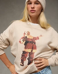 AE Coca-Cola Holiday Graphic Crew Neck Sweatshirt