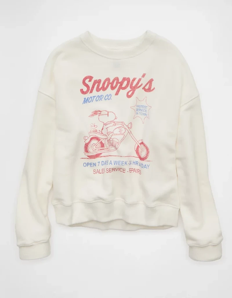 AE Snoopy Graphic Crew Neck Sweatshirt